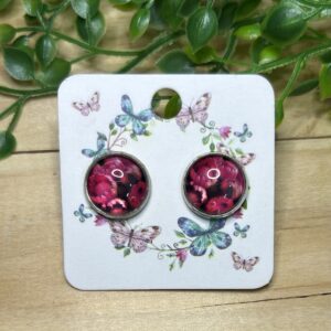 Pink Stud Earrings