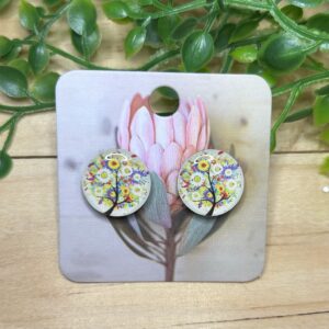 Flower Tree Stud Earrings