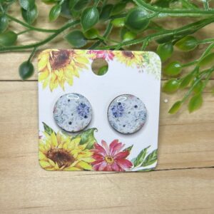 Blue Floral Earrings