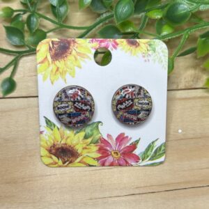 Comic Book Stud Earrings