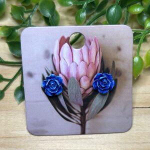 Blue Rose Stud Earring