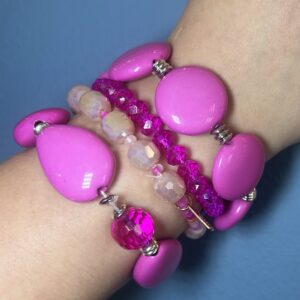Bright Pink Bracelet Set