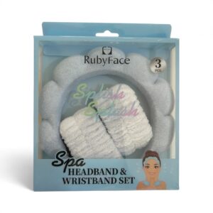 Blue Headband & Wristband Set