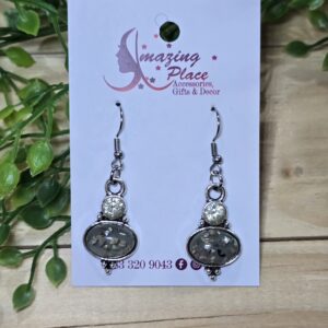 Olive Green Vintage Earrings