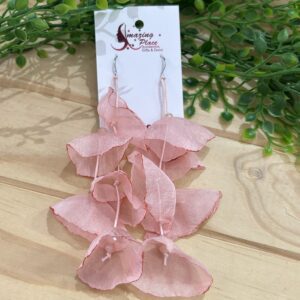 Coral Silky Petal Earrings