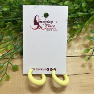 Yellow Hoop Earrings