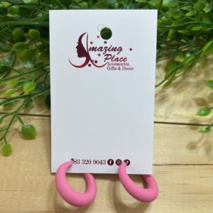 Pink Hoop Earrings