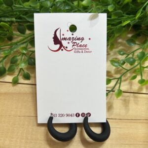 Black Hoop Earrings