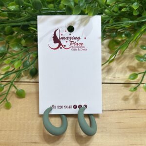 Sage Green Hoop Earrings