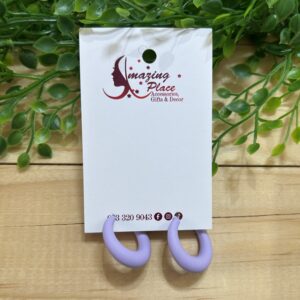 Purple Hoop Earrings