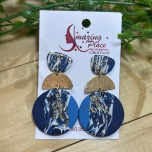 Marble Blue Earrings