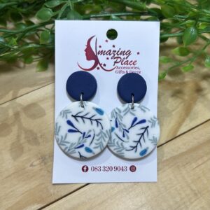 Blue Floral Earrings