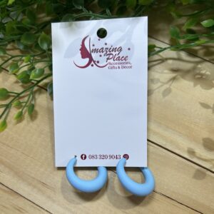 Light Blue Hoop Earrings