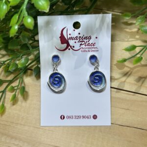 Blue Swirl Earrings