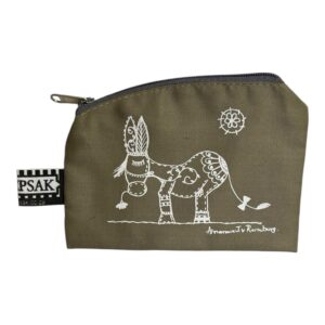 Small Tan Make-Up Bag