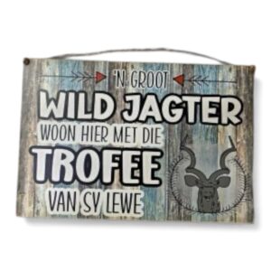 Wooden Sign - Jagter