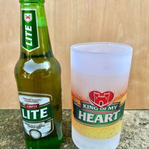 Frosted Glass Beer Mug Castle