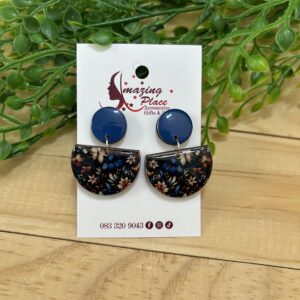 Blue Floral Earrings