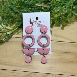 Pink Multi Shape Earrings