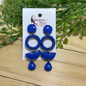 Royal Blue Multi Shape Earrings
