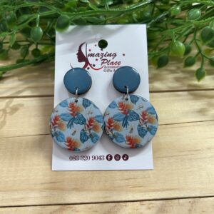 Blue Floral Earrings