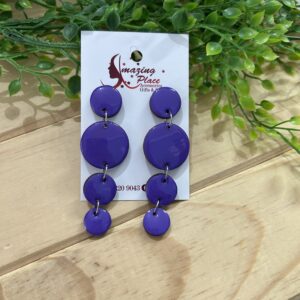 Purple 4 Tier Earrings