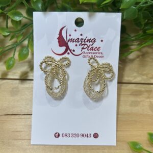 Gold Bow Earrings