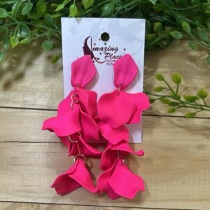 Bright Pink Jellyfish Earrings