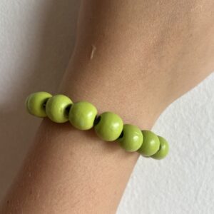 Light Green Wooden Beaded Bracelet