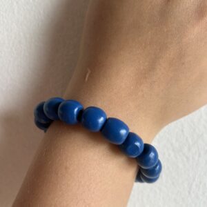 Royal Blue Wooden Beaded Bracelet