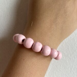 Light Pink Wooden Beaded Bracelet