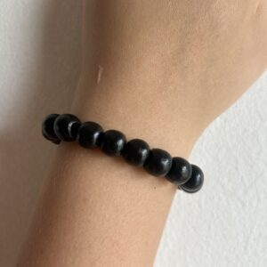 Black Wooden Beaded Bracelet
