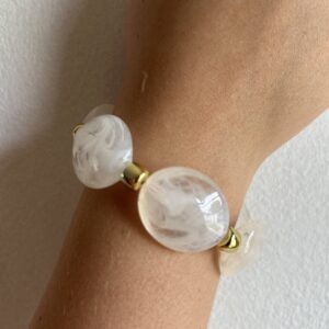 White And Gold Bracelet