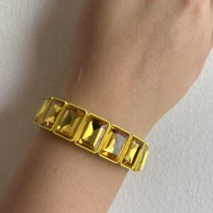 Yellow Rhinestone Bracelet