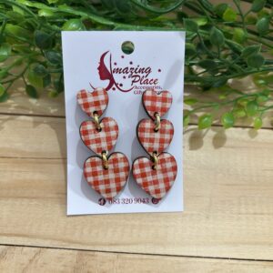 3 Tier Heart Earrings