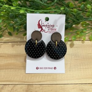 Black Polka Dot Earrings