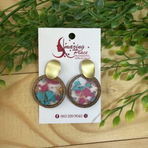Multi Color Resin Earrings