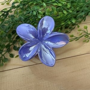 Purple Flower Claw Clip