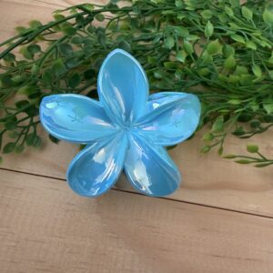 Blue Flower Claw Clip
