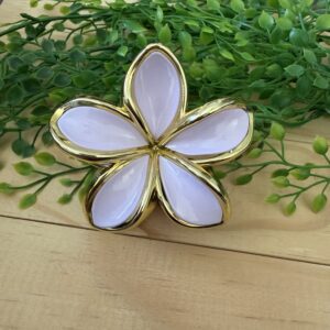 Purple And Gold Flower Claw Clip