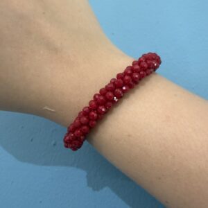 Maroon Beaded Bracelet