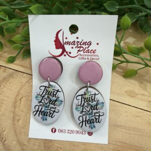 Pink Inspirational Earrings