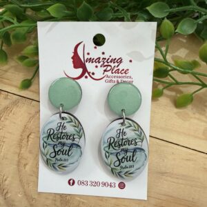 Green Inspirational Earrings