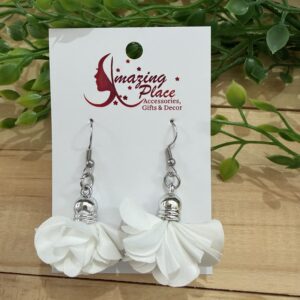 White Petal Earrings