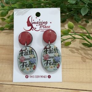 Red Inspirational Earrings