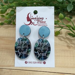 Blue Inspirational Earrings