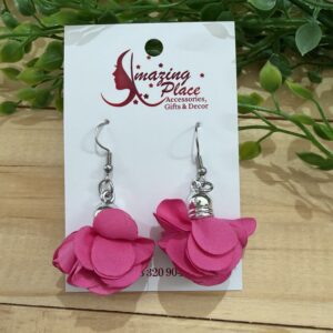 Magenta Petal Earrings