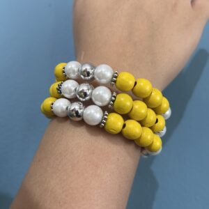 Yellow Spiral Bracelet
