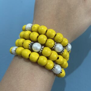 Yellow Spiral Bracelet