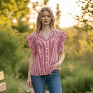 Red And White Striped Shirt